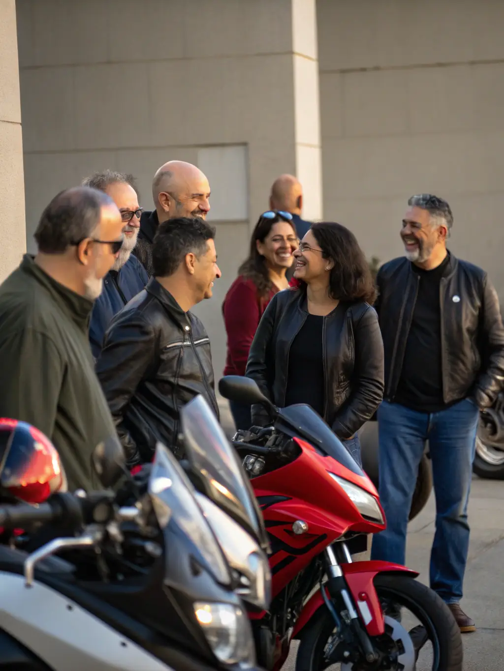 A group photo of TEAM NBK members participating in a community event, such as a local fair or charity race, emphasizing their commitment to community engagement.